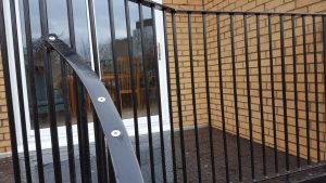 Bespoke spiral staircase & balcony - galvanised & powder coated before erecting.