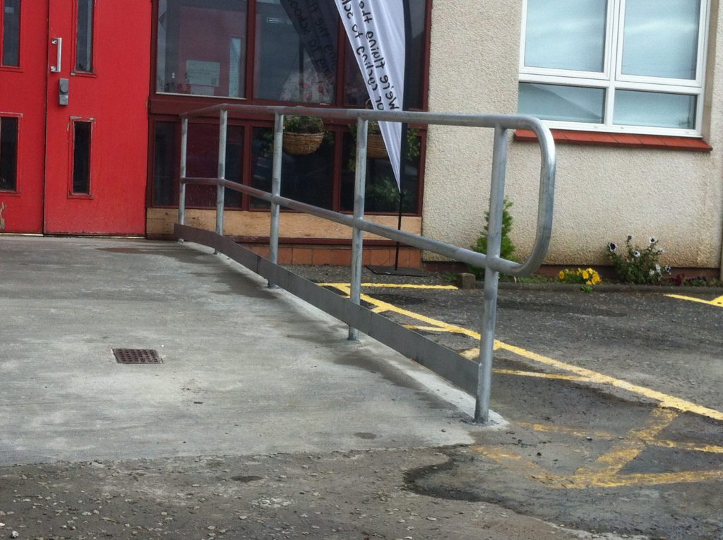 Disabled access ramp and handrail