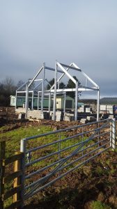 Structural steelwork for house