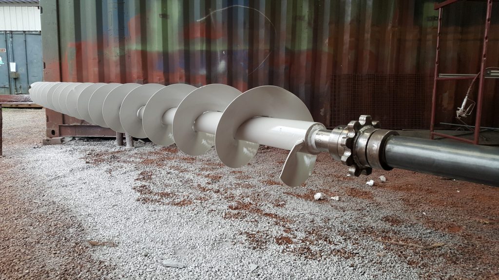 Refurbishment of a barley crusher Auger screw